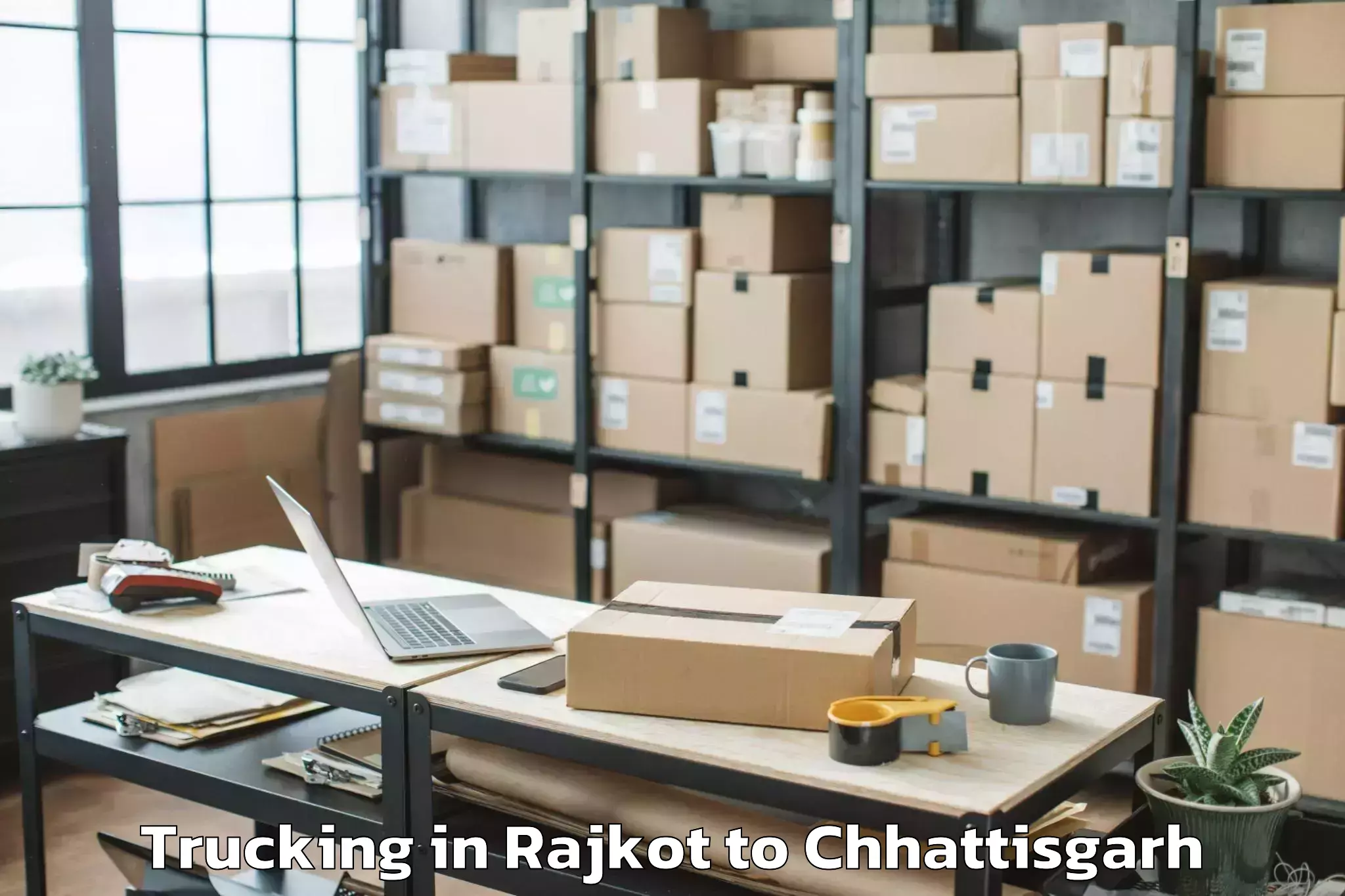 Book Rajkot to Chakarbhatha Trucking